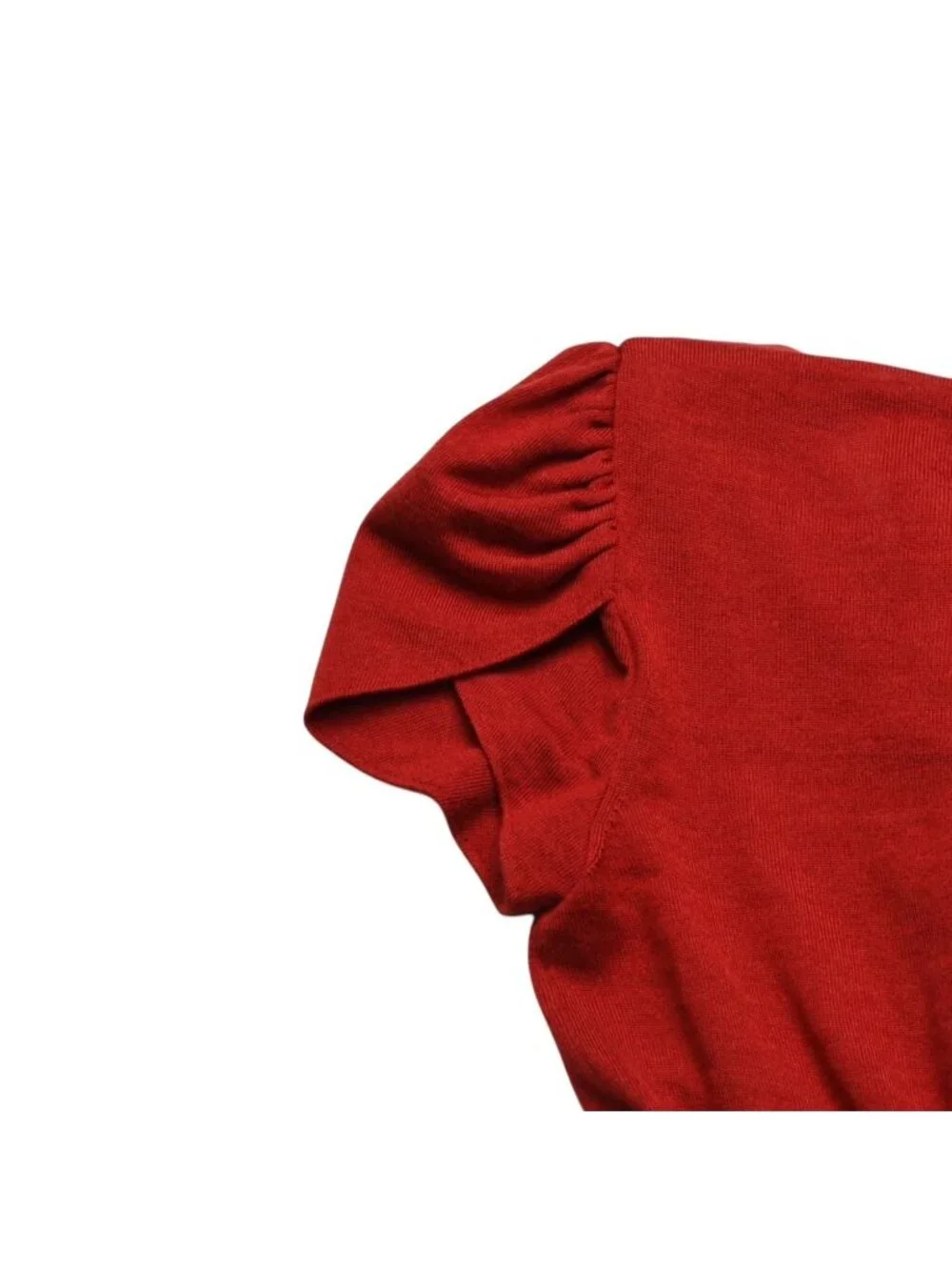 Chanel Sleeveless Knit CC Logo Cashmere Silk Red No Neck